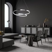 Pendant lamp LUCERO CHROME 48W LED