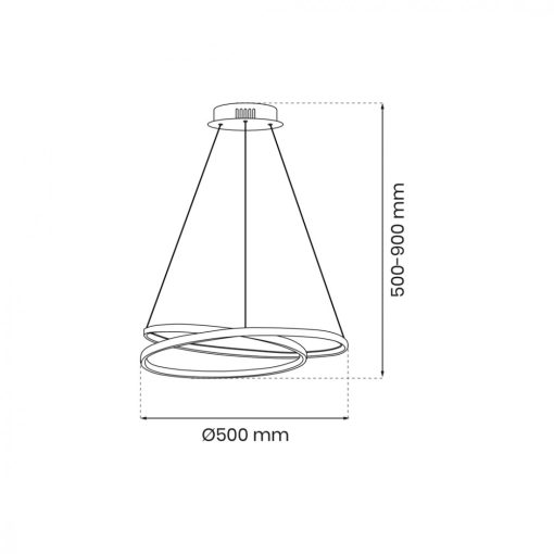 Pendant lamp LUCERO GOLD 48W LED