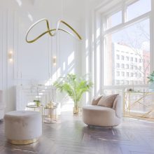 Pendant lamp TESORO GOLD 48W LED