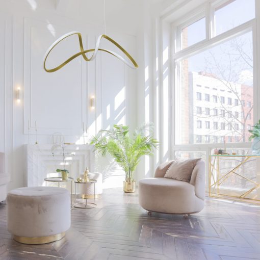 Pendant lamp TESORO GOLD 48W LED