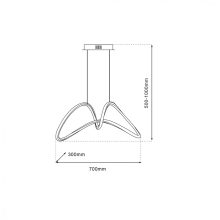 Pendant lamp TESORO GOLD 48W LED