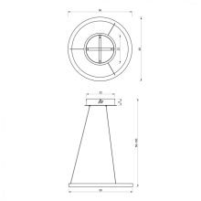 Pendant lamp GALAXIA BLACK 26W LED