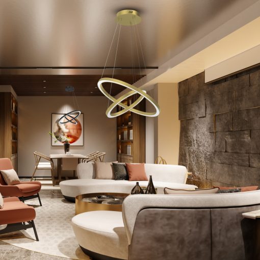 Pendant lamp GALAXIA GOLD 46W LED