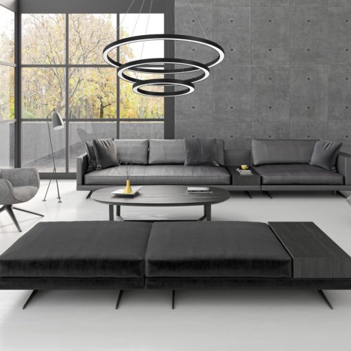 Pendant lamp GALAXIA BLACK 85W LED
