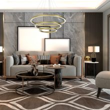 Pendant lamp GALAXIA GOLD 85W LED