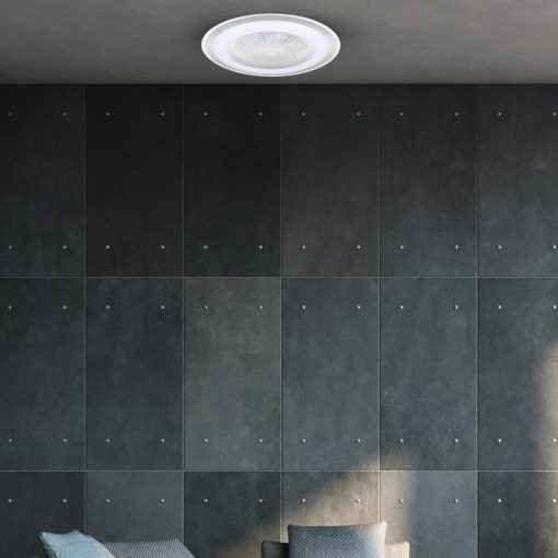 Ceiling lamp  LED ZONDA SILVER 48W with fan