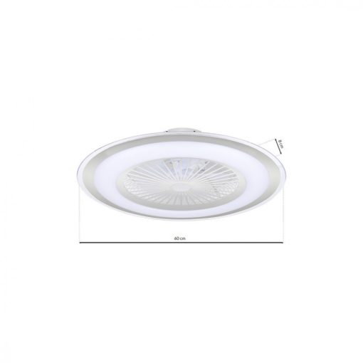 Ceiling lamp  LED ZONDA SILVER 48W with fan