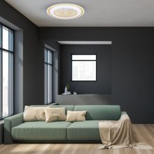 Ceiling lamp  LED ZONDA GOLD 48W with fan