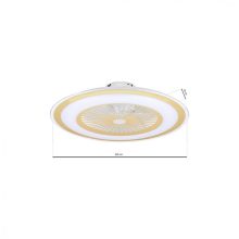 Ceiling lamp  LED ZONDA GOLD 48W with fan
