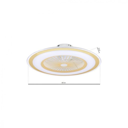 Ceiling lamp  LED ZONDA GOLD 48W with fan