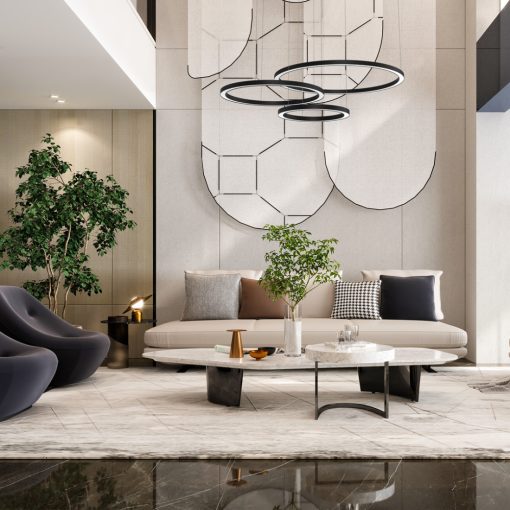 Pendant lamp GALAXIA BLACK 85W LED