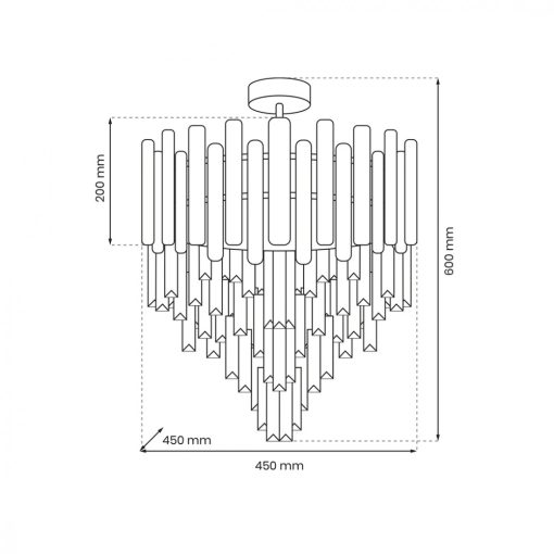 Ceiling  lamp MADISON CHROME 9xE14