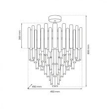 Ceiling  lamp MADISON GOLD 9xE14