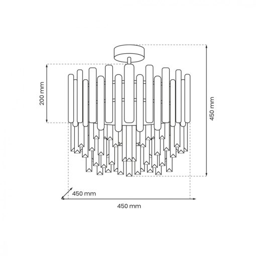 Ceiling  lamp ASPEN CHROME 6xE14