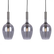 Pendant lamp LUGANO SMOKED 3xE14