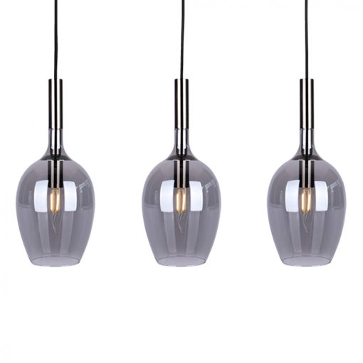 Pendant lamp LUGANO SMOKED 3xE14