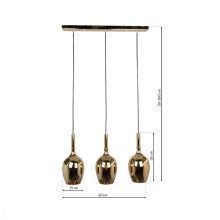 Pendant lamp LUGANO GOLD 3xE14
