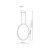Pendant lamp Saturno Black 28W LED