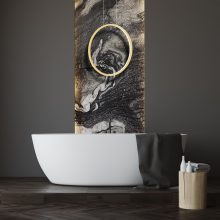 Pendant lamp Saturno Gold 28W LED