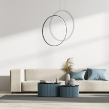 Pendant lamp Saturno Black 46W LED