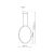 Pendant lamp Saturno Black 46W LED