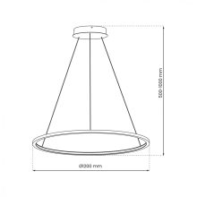 Pendant lamp Saturno Black 65W LED
