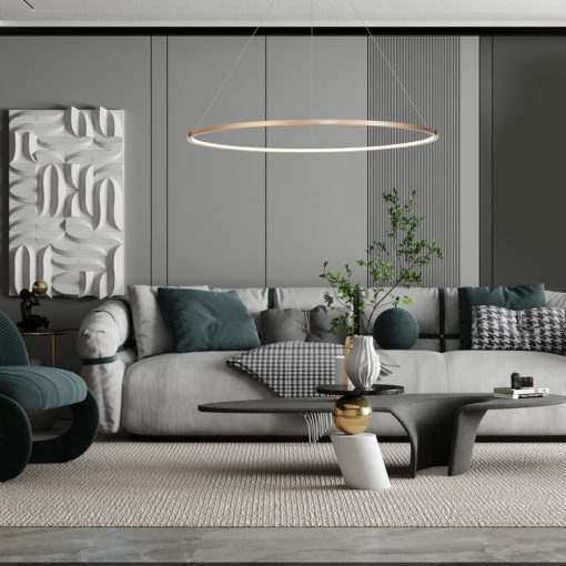 Pendant lamp Saturno Gold 65W LED