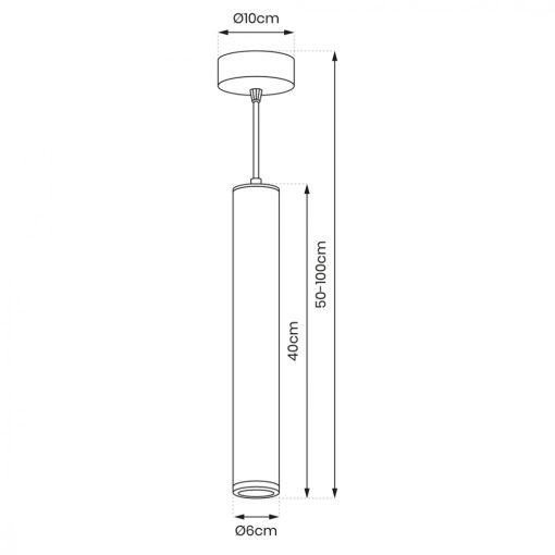 Pendant lamp PORTER WHITE 1xGU10