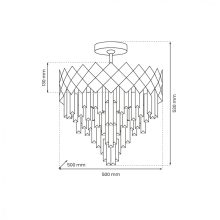 Ceiling  lamp CARISMA CHROME 9xE14
