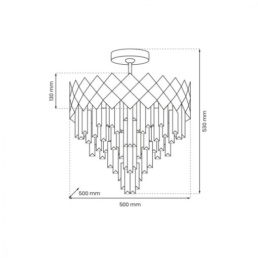 Ceiling  lamp CARISMA CHROME 9xE14