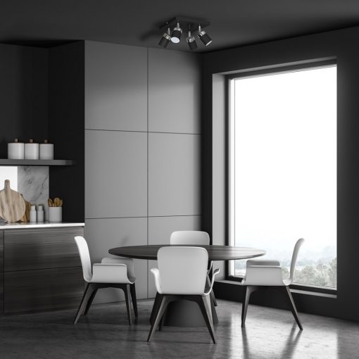 Lampa sufitowa JOKER BLACK/KrómE 4xGU10
