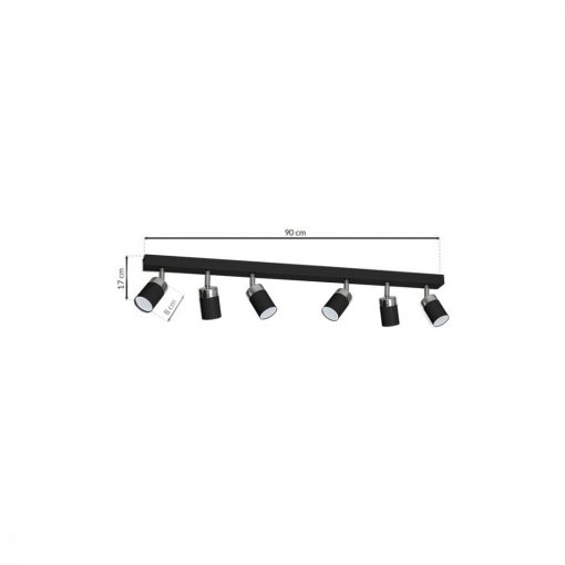 Ceiling  lamp JOKER BLACK/CHROME 6xGU10