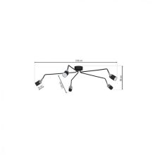 Ceiling  lamp JOKER BLACK/CHROME 5xGU10