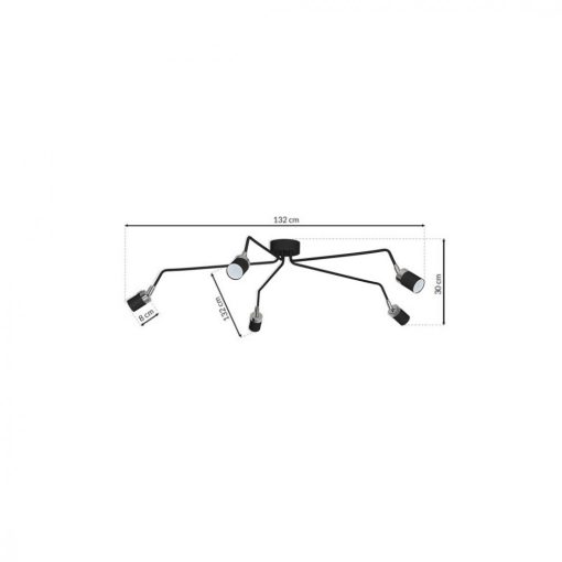 Ceiling  lamp JOKER BLACK/CHROME 5xGU10