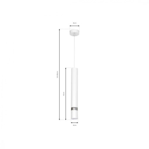 Pendant lamp JOKER WHITE/CHROME 1xGU10