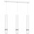 Pendant lamp JOKER WHITE/CHROME 3xGU10