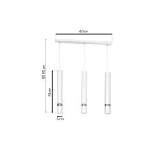 Pendant lamp JOKER WHITE/CHROME 3xGU10