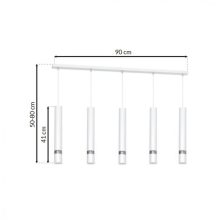 Pendant lamp JOKER WHITE/CHROME 5xGU10