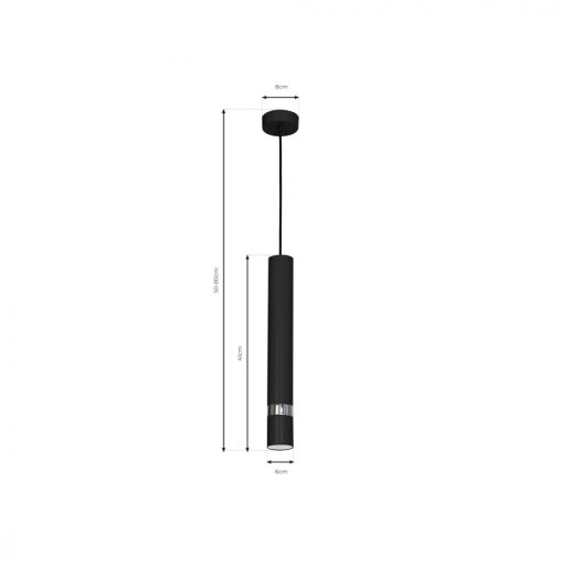 Pendant lamp JOKER BLACK/CHROME 1xGU10