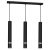Pendant lamp JOKER BLACK/CHROME 3xGU10