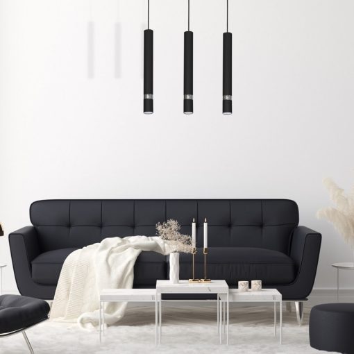 Pendant lamp JOKER BLACK/CHROME 3xGU10