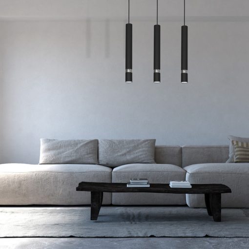 Pendant lamp JOKER BLACK/CHROME 3xGU10