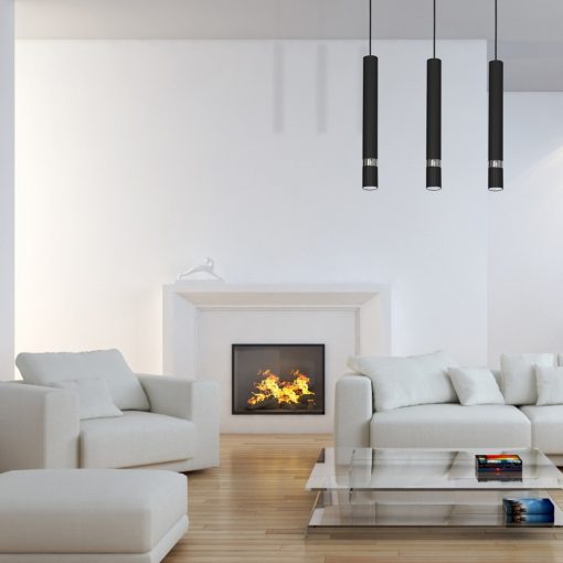 Pendant lamp JOKER BLACK/CHROME 3xGU10