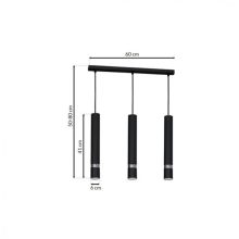 Pendant lamp JOKER BLACK/CHROME 3xGU10
