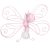 Wall lamp MOTYL 2 PINK 1xE27