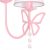 Wall lamp CHARLOTTE PINK 1xE14