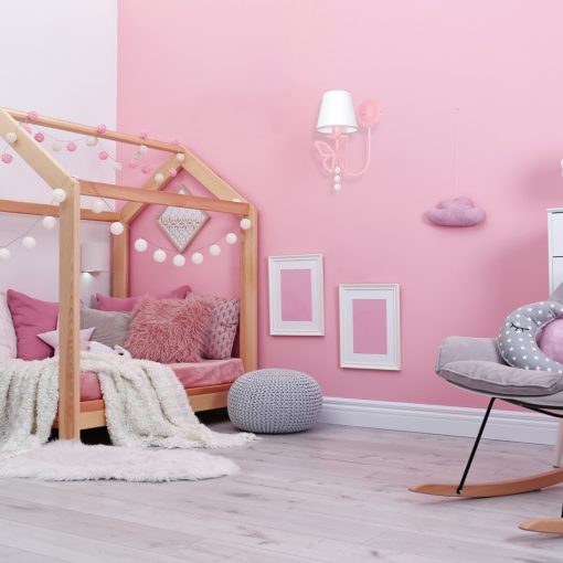 Wall lamp CHARLOTTE PINK 1xE14