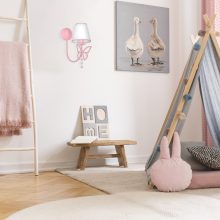 Wall lamp CHARLOTTE PINK 1xE14
