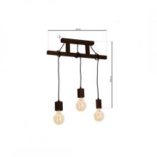 Pendant lamp JACK 3xE27 Orzech