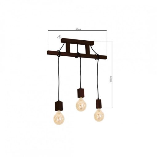 Pendant lamp JACK 3xE27 Orzech
